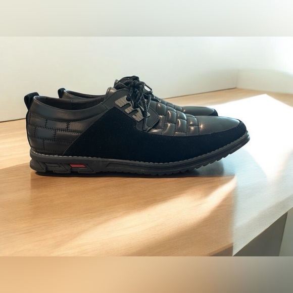 Gatsby Oxford Derby Orthopedic Leather Shoes Size US 11.5 Europe 45 Black 898 - Picture 1 of 11